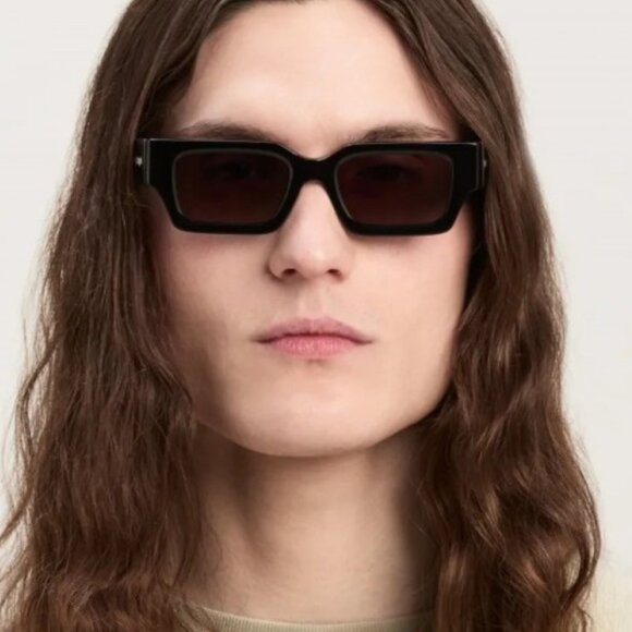 Palm Angels PERI086 HYDE 1007 Rectangle Sunglasses - Black/Dark Grey - Picture 2 of 11